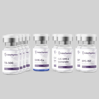 Peptide Bundle – 2x BPC-157 10 mg / 4x TB-500 5 mg / 1x GHK-Cu 50 mg / 2x CJC-1295/Ipamorelin 5 mg / 1x BAC Water