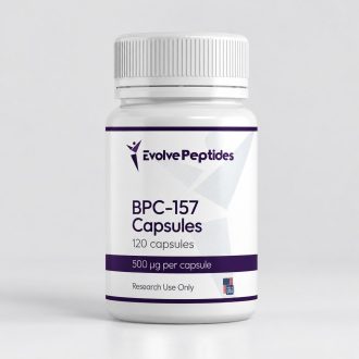 BPC-157 500 mcg x 120 capsules bottle, Evolve Peptides